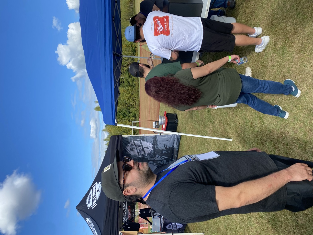 Guests sampling craft beer at the tasting tents
