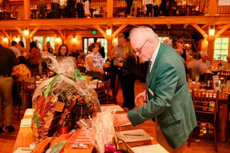 Guest browsing silent auction items